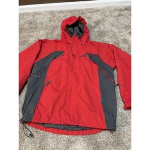 The North Face Jacket Size M Men Regular Gray/Red Basic Jacket